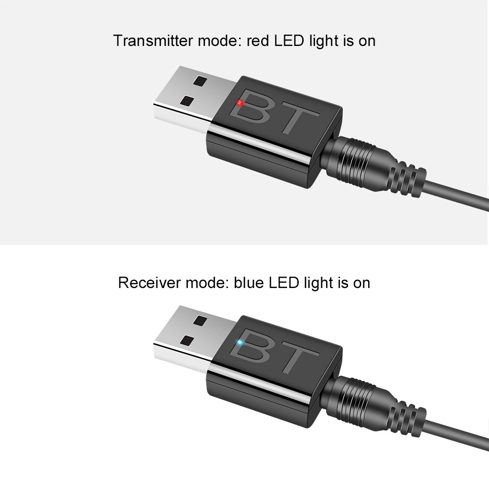 جهاز إرسال نظام صوت استيريو جديد Product Stereo Music Bt5.0 3.5 مم 2 في 1 ووحدة حماية المحول USB Bluetooth اللاسلكية الخاصة بجهاز الاستقبال