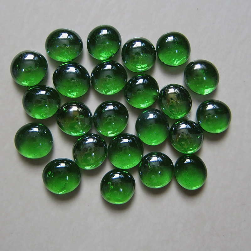 17-19mm Glass Gems Green Glass Beads for Fire Pit and Aquarium Decoration