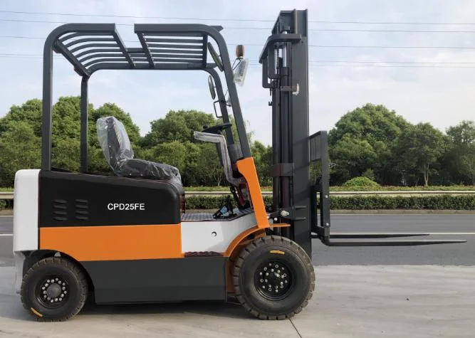 4-Wheel Electric Forklift Cqd-10fe Electric Reach Truck Strong Structure Body 1000 Kg Capacity