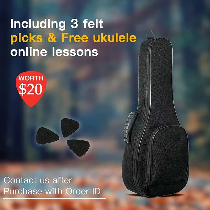 حقيبة تخزين Pused Ukelele Unisex مقاومة للماء وقابلة للضبط مع أداة حماية من الوساك