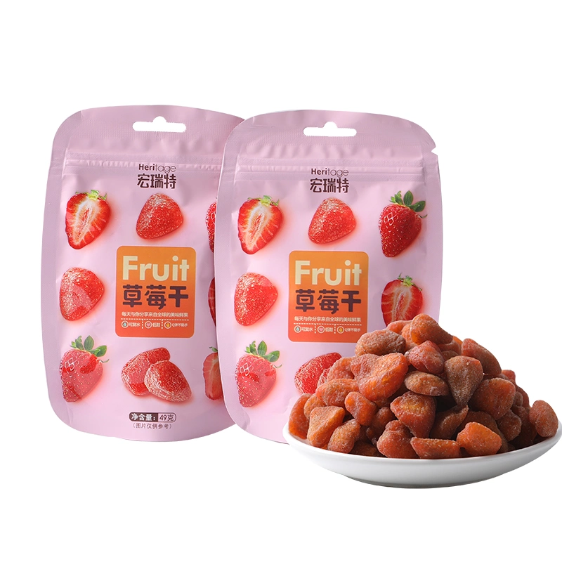 La fruta en conserva chino bocadillos saludables de fresas deshidratadas