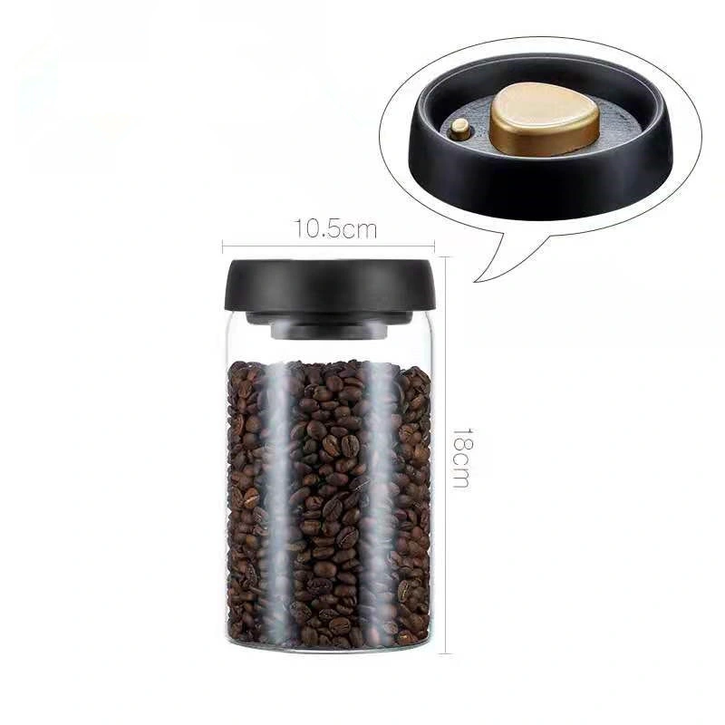 2200ml 1600ml Café almacenamiento de granos de café vidrio botella Utensilios de cocina vaso Jar