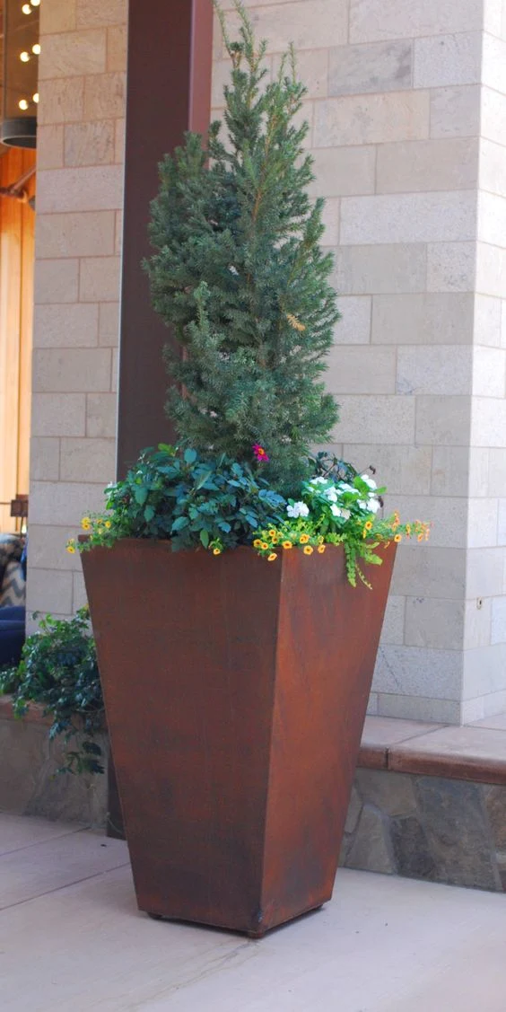 Corten Steel Planter Flower Pot