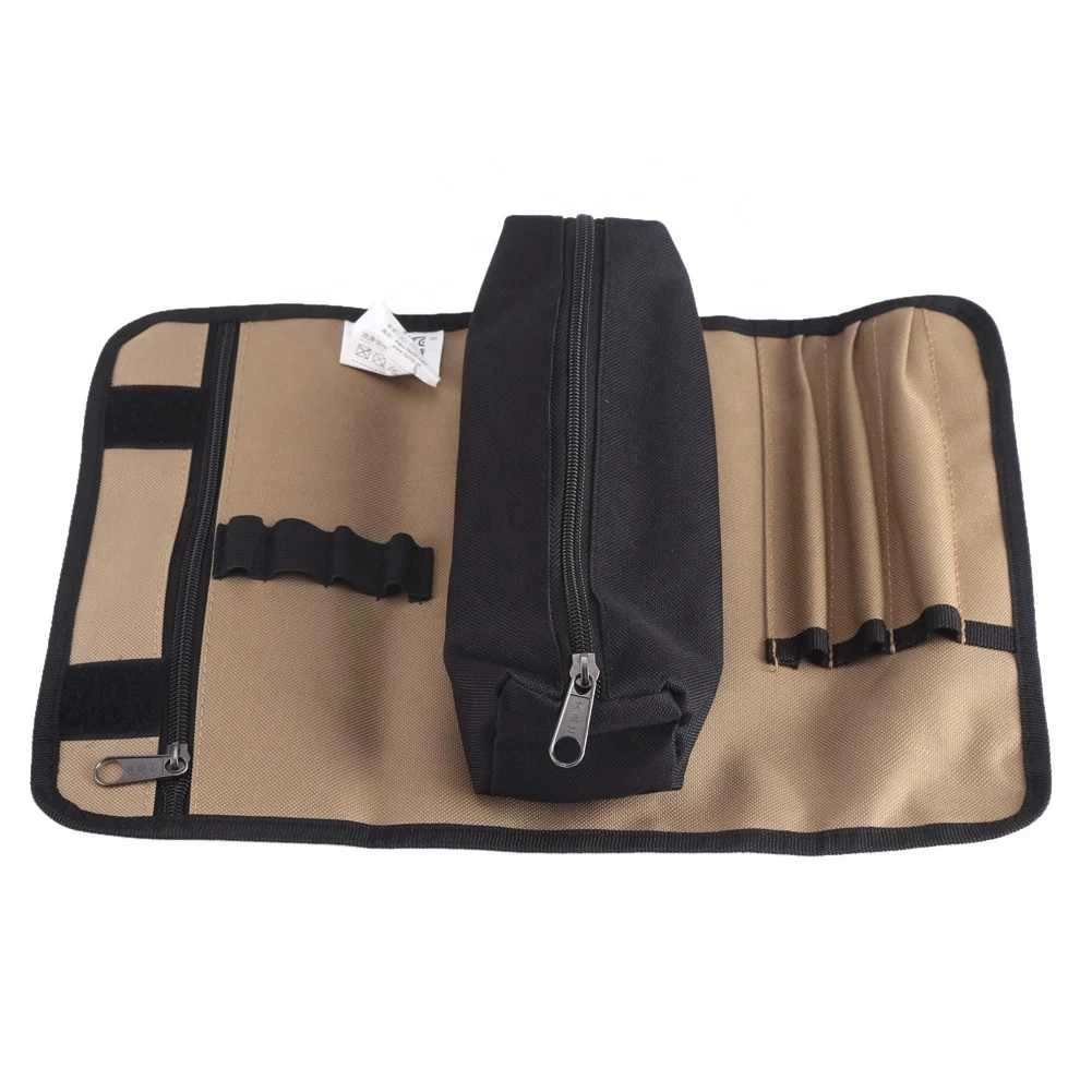 Waterproof Durable Oxford Canvas Tool Bag Chisel Roll Rolling Repairing Tool Utility Bag Electrician Roll up Tools Storage Bag