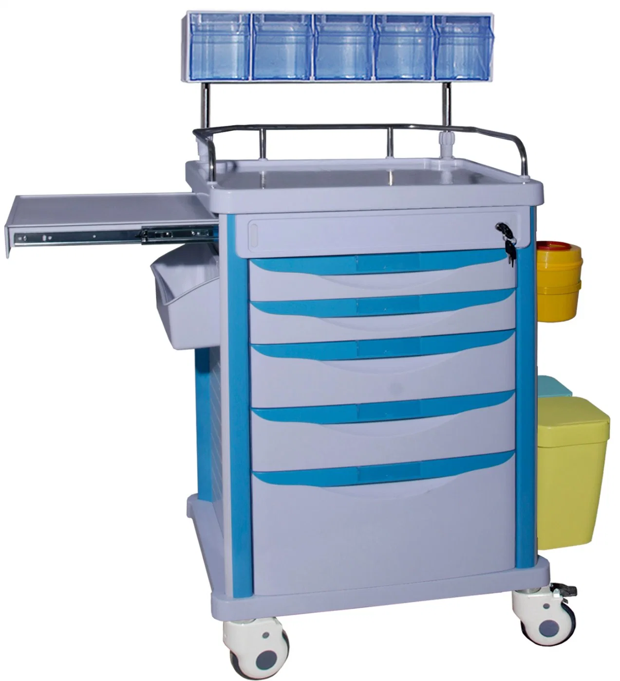 ABS Plastic Anesthesia Medicine Medical Cart Emergency Treatment Drug Trolley Hospital Furniture