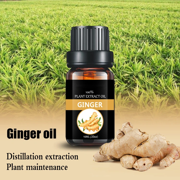 Óleo essencial de gengibre puro, óleo essencial de Ginger Manufatuer, grau terapêutico, perfeito para tratamento terapêutico, pele C