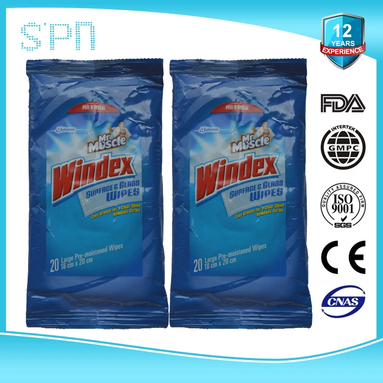 Special Nonwovens Household Antibacterial 2021 Hot Sale OEM Welcome Disinfection Soft Car Clean Wipe Auto Glass Wipes