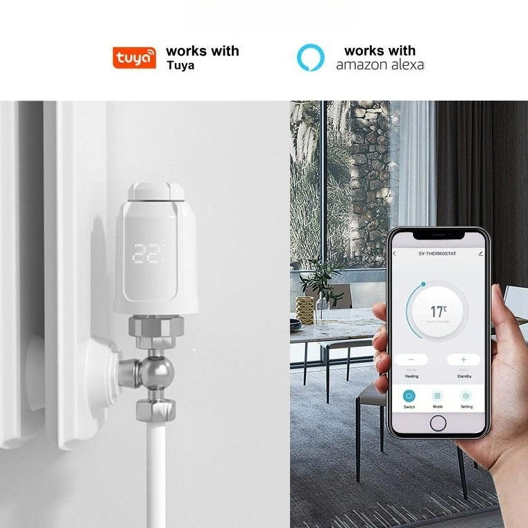 Tuya Smart WiFi/Zigbee Mini Heating Thermostatic Radiator Valves Trv Smart Thermostat Radiator Valve