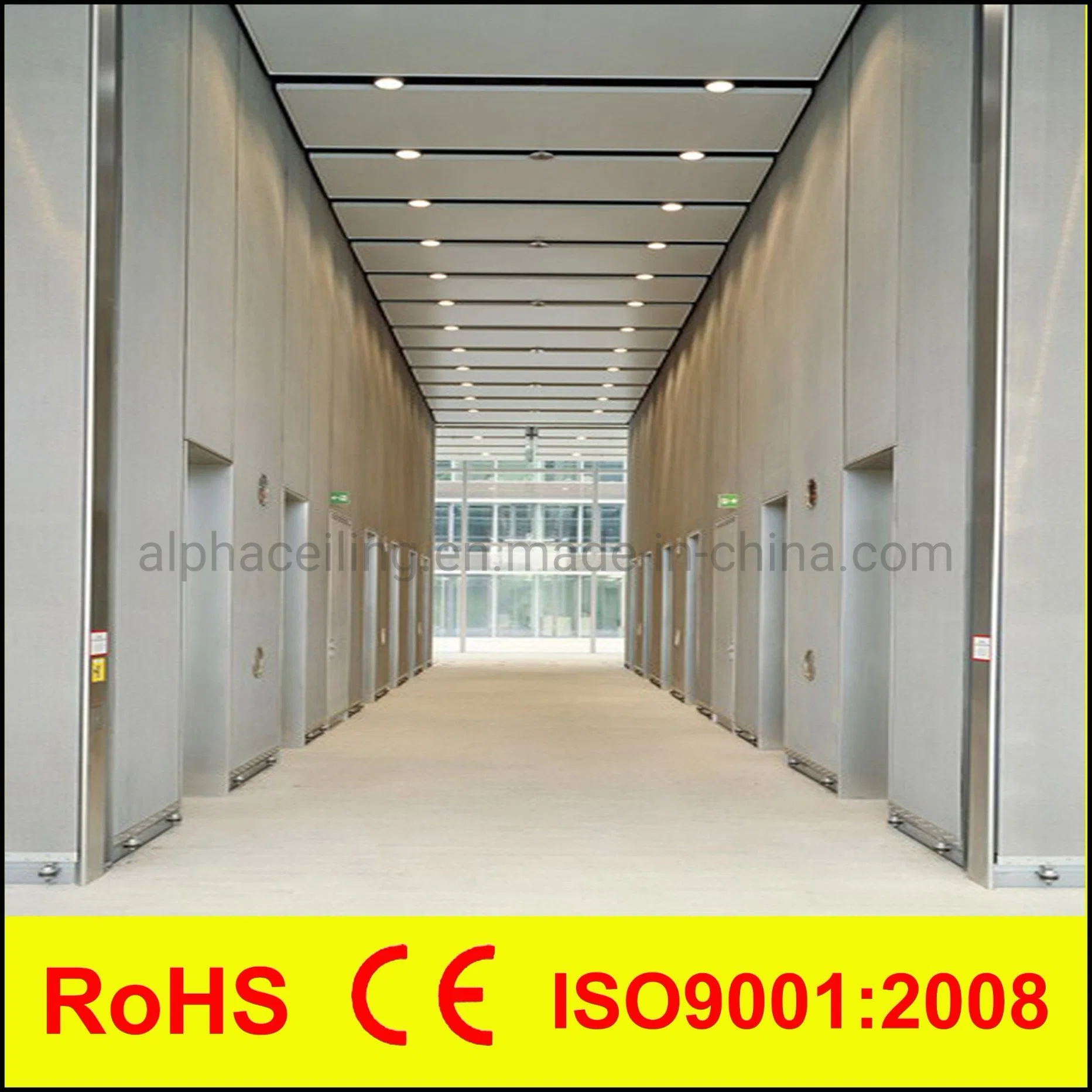 Aluminum Decorative Suspended Panel Metal Hook on Corrugated Ceiling