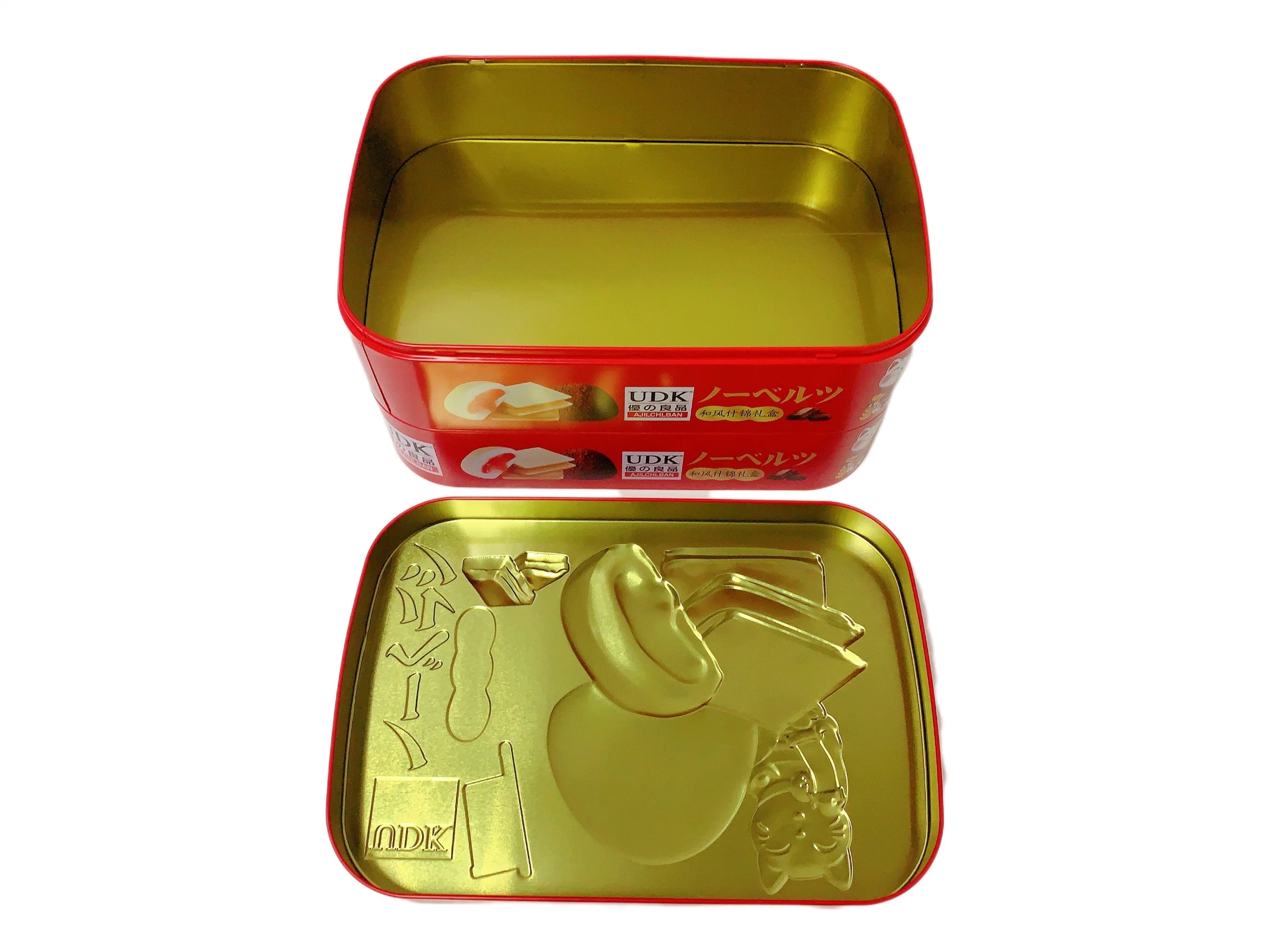 prix d'usine Shspe ovale métal Chocolat cadeau de Noël d'étain Tin Tin Case de l'emballage des boîtes de biscuits