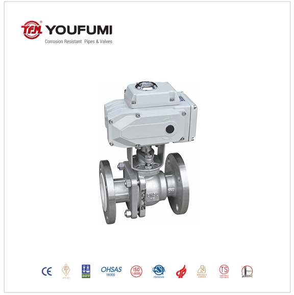 PFA/FEP Lined Ball Valve for Exhaust Gas