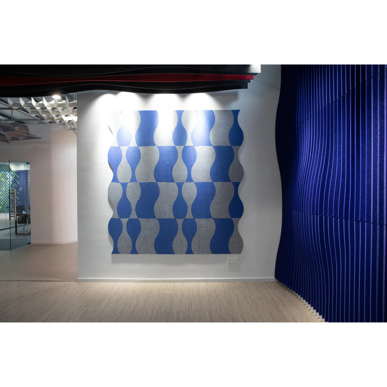 Panneau décoratif acoustique en fibre de polyester déflecteurs acoustiques muraux en fibre de PET