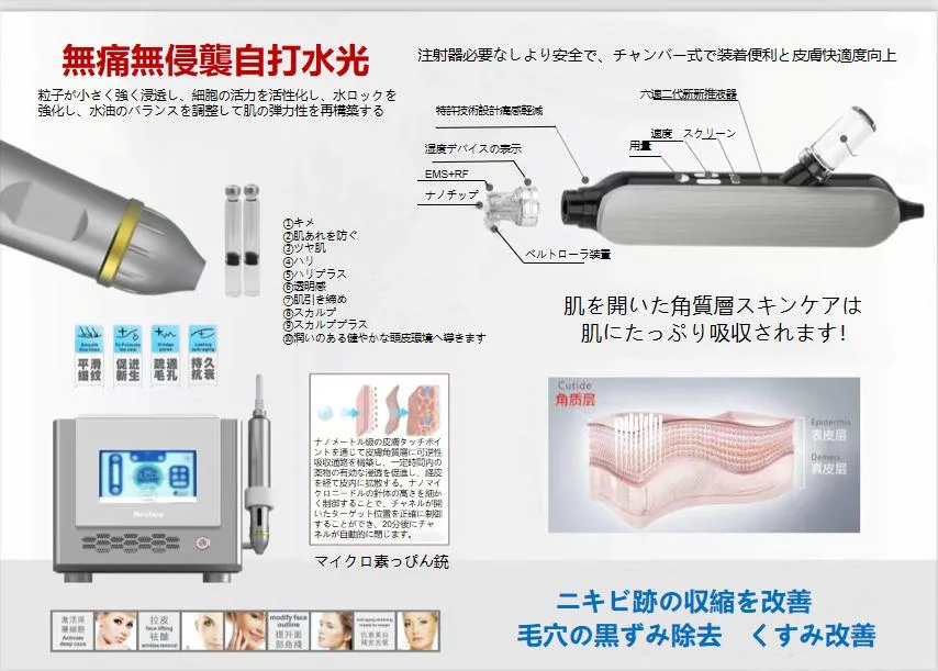 Nueva pistola de Mesoterapia Cristal Lipo pistola de inyección de Meso aguja libre Pistola de mesoelevación de plasma inyector de alta presión de aguja Ninguno