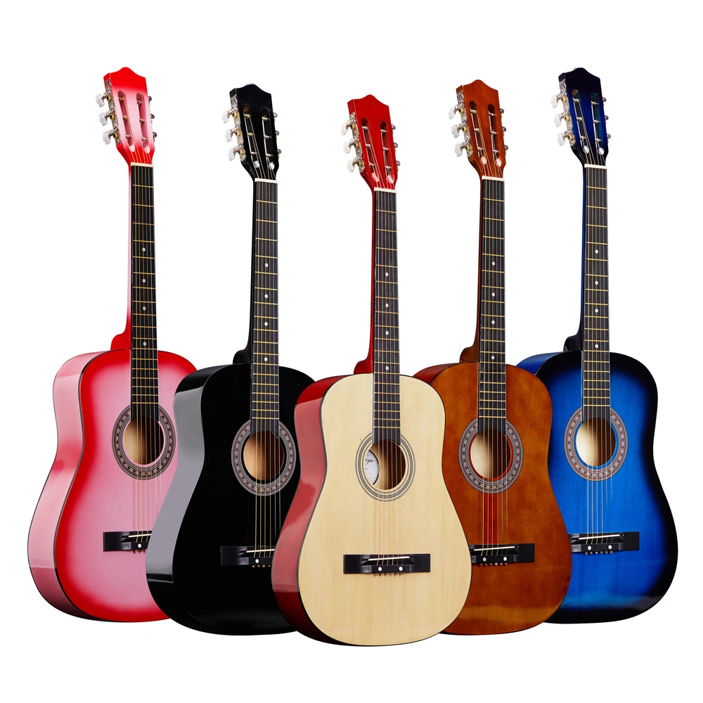 Factory Wholesale/Supplier Cheapest Hot-Sale Linden Top 38 Inch Guitar for Beginner