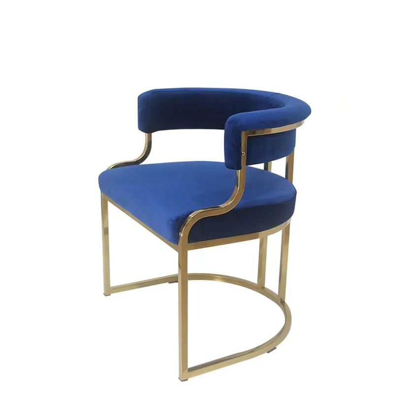 Wholesale/Supplier Factory Custom Cafe Metal Dine Armchair Modern Furniture Restaurant Chair Velvet Fabric Dining Chairs