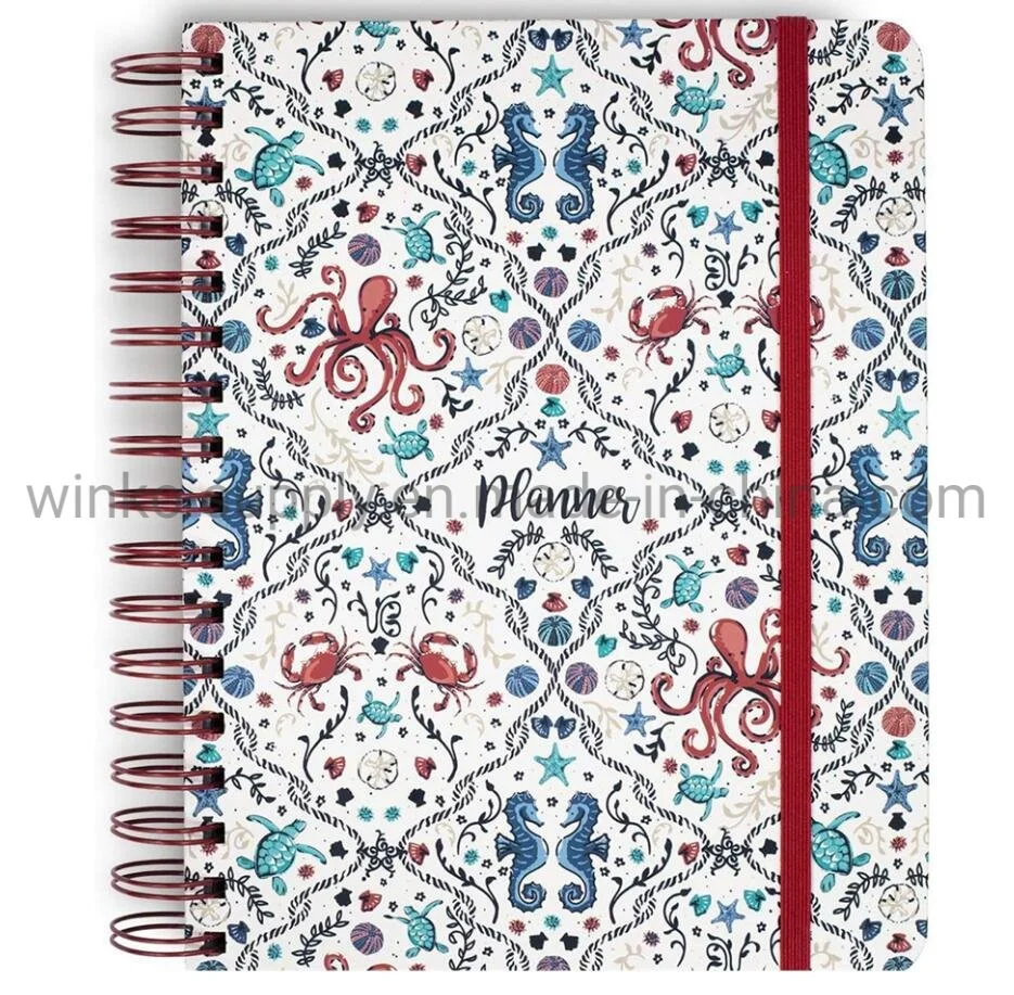 Fancy Design A5 Hard Cover Spiral Bound Notebook for Promotion Gift