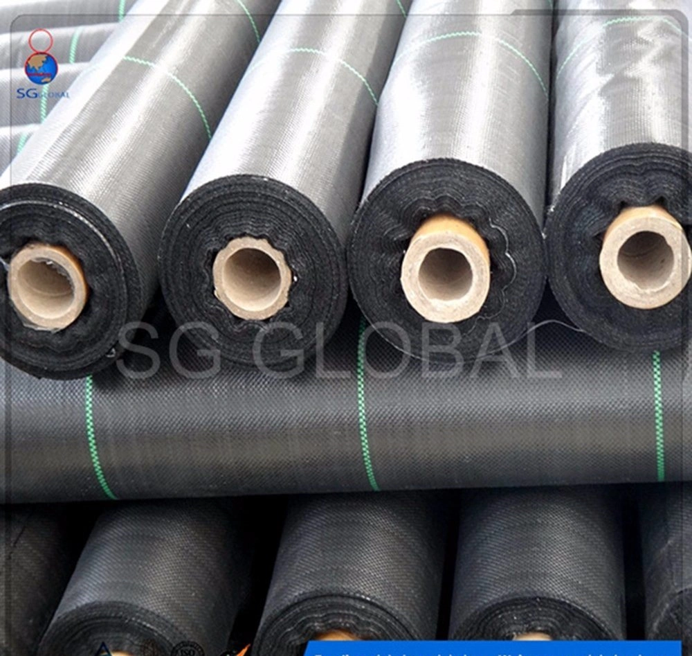 SGS الصين مصنعين بلاستيك مضاد للأشعة فوق البنفسجية أسود PP منسج الثقيلة الخدمة Geotextile الزراعة الغطاء الأرضي حديقة Landscape كتلة الجدار العازل قماش حصيرة التحكم في الأعشاب