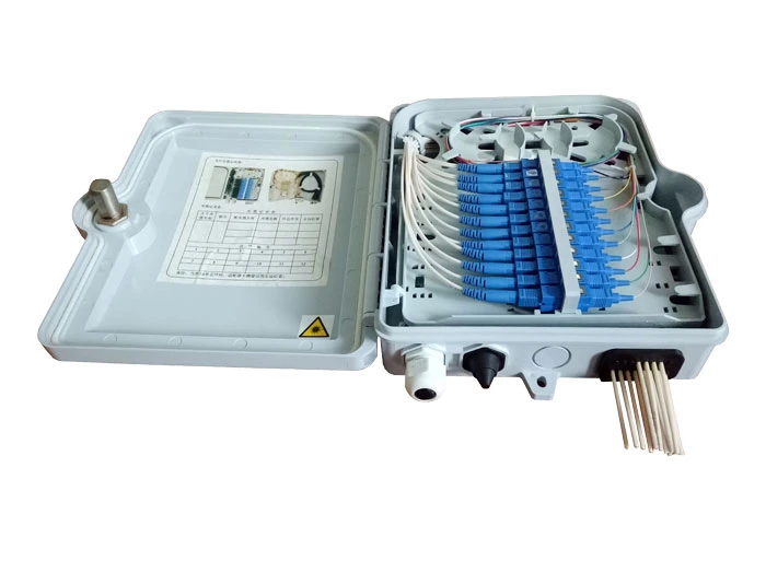 Fo Drop Fiber Optic Distribution Box with Sc Connector and PLC Splitter for FTTH Nap/CTO Box Metal (SPCC) ADSS Cable 12 24