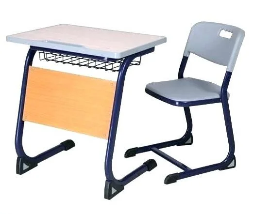 Primary Middle High School K1-K12 Classroom STEM Collaborative Study Student Single Double Collaborative Fixed High Adjustable Desk with Chair and Pen Slot