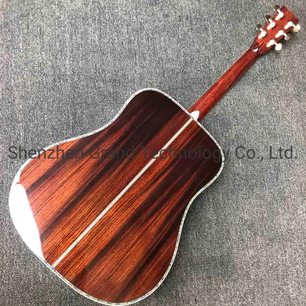 Haut de page Personnalisé de l'épinette solide 41 pouces poutre en bois de rose 45D Guitare acoustique classique