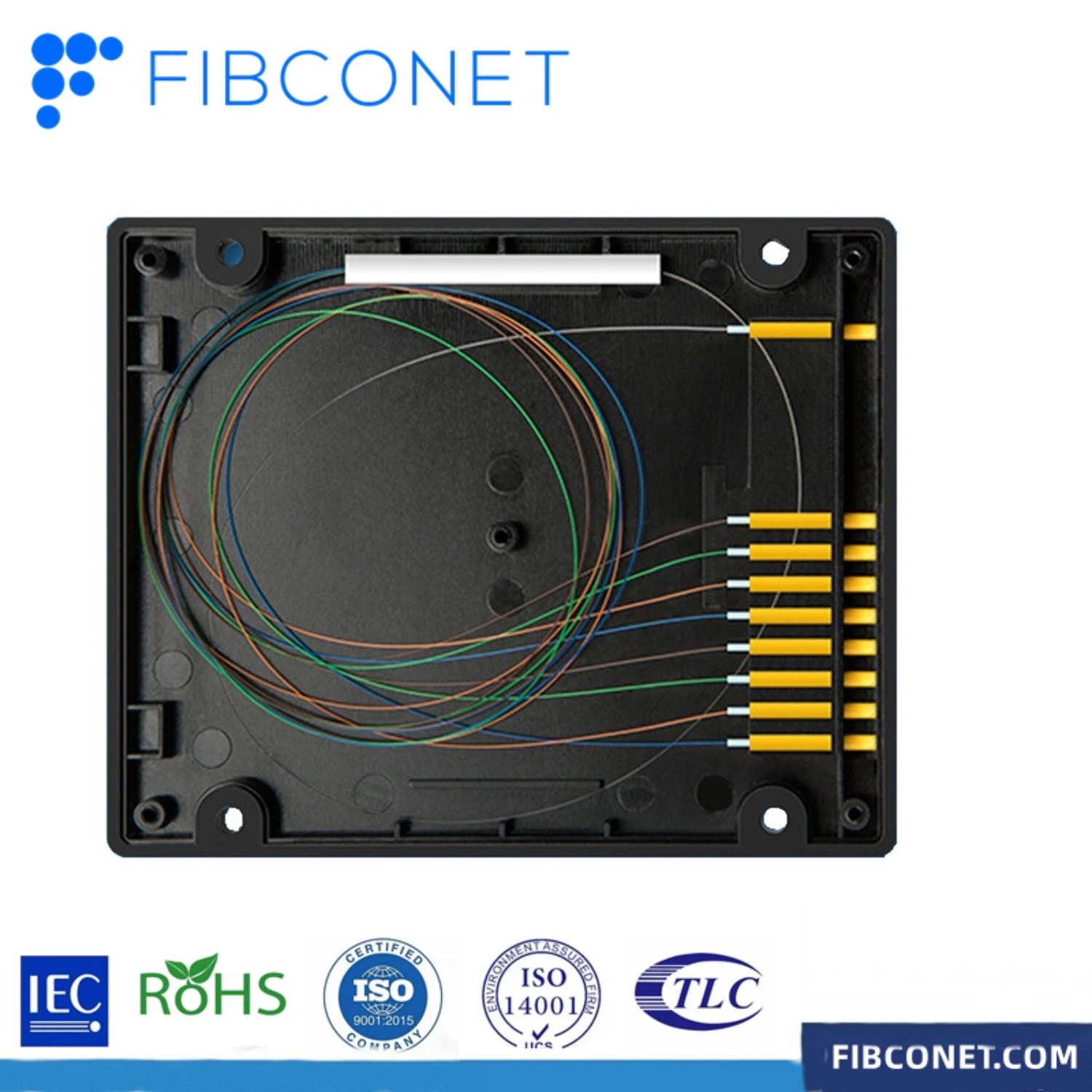 FTTH Mini tubo de acero/módulo/módulo/LGX/ABS Tipo de cassette acoplador de fibra óptica FBT Divisor PLC