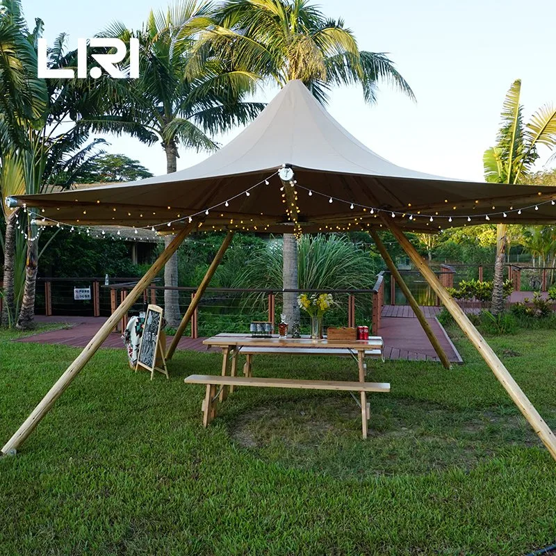 Exteriores de madera portátil adultos indios Safari Teepee Tipi carpa para evento de boda