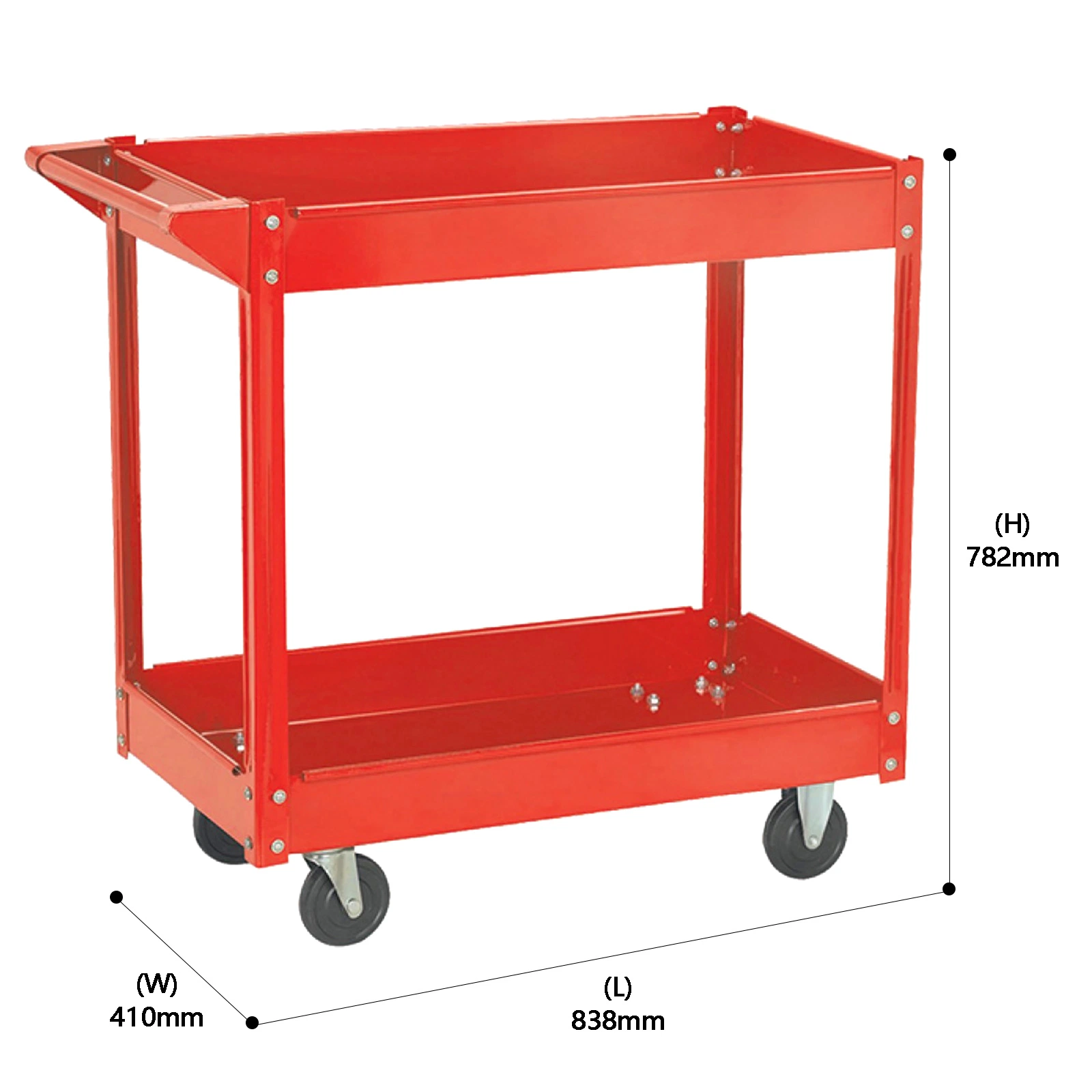 3 Tier Heavy-Duty Mobile Utility Tool Service Trolley Cart for Garage Mechanic