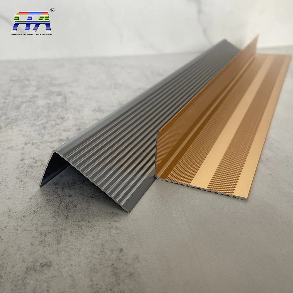 L-Shaped Floor Metal Aluminum Corner Trim Strip 30 * 50mm Anti Slip L-Shaped Floor Aluminum Decoration