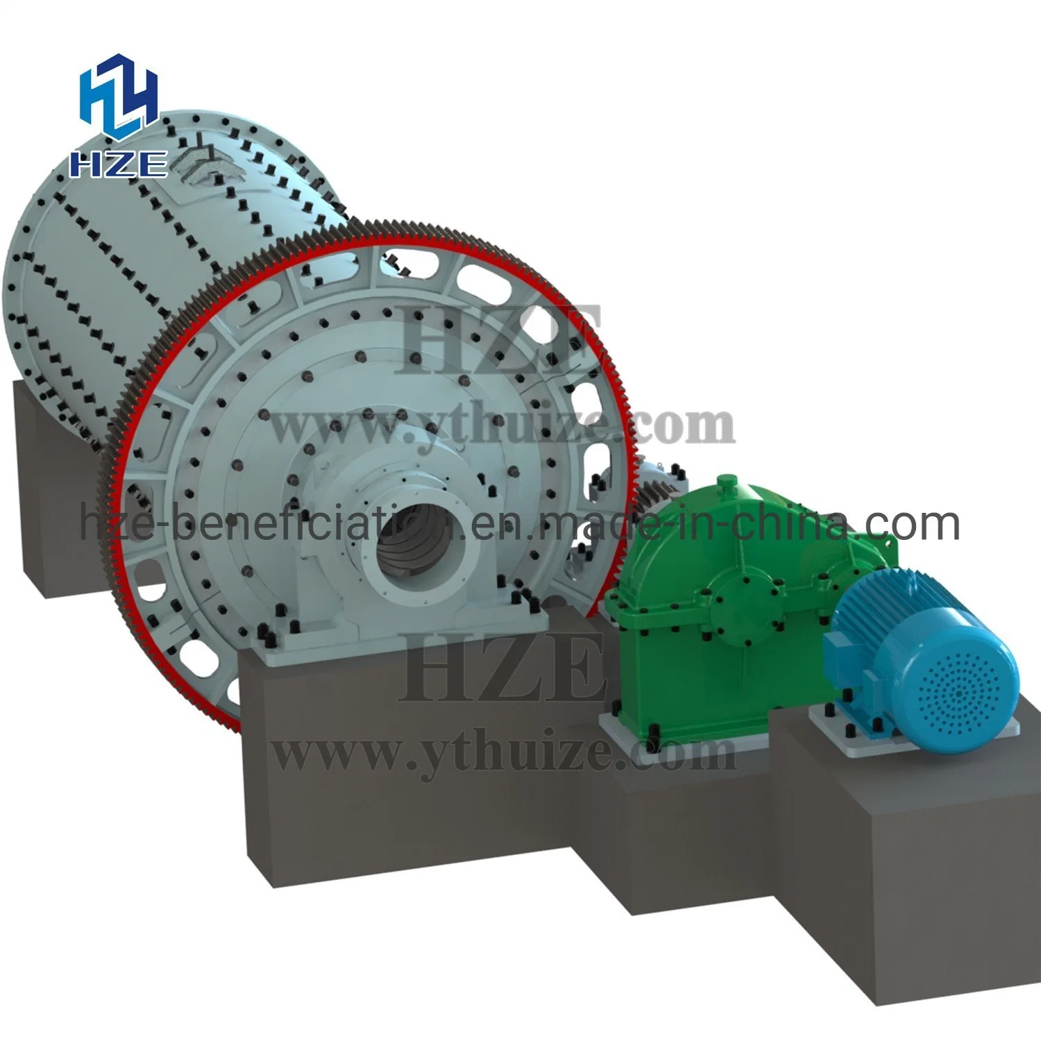 Equipos de minería de desbordamiento de mineral de plomo-zinc Molino de bolas de la planta de procesamiento