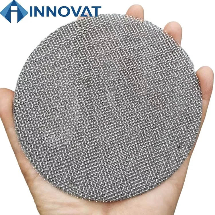 Spot Welded Plastic Recycle Extruder Screen Black Wire Cloth Filter Disc for Plastic Rubber Processing