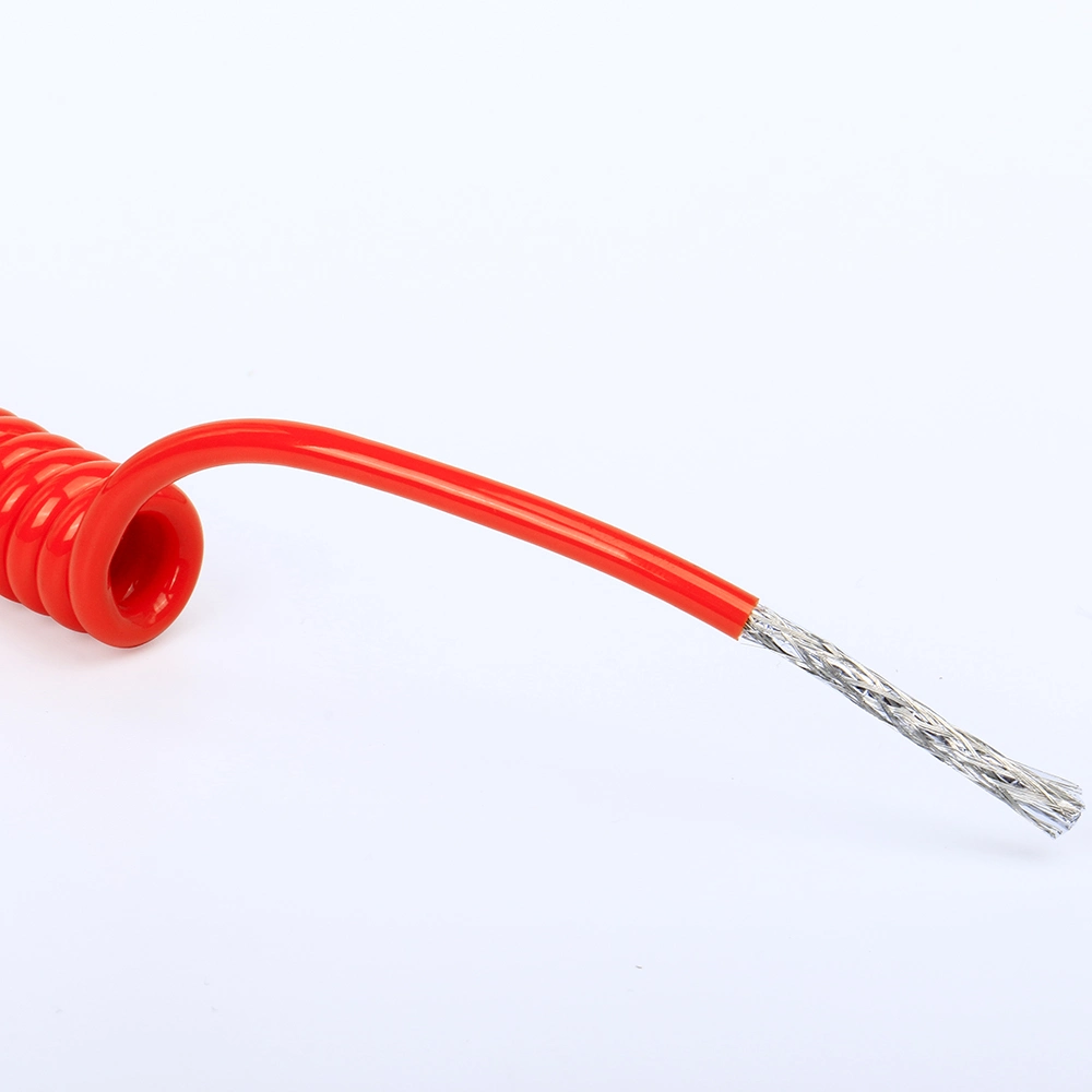 PUR Silicone Spiral Coiled Power Spring Robot Cable for Medical Equipment