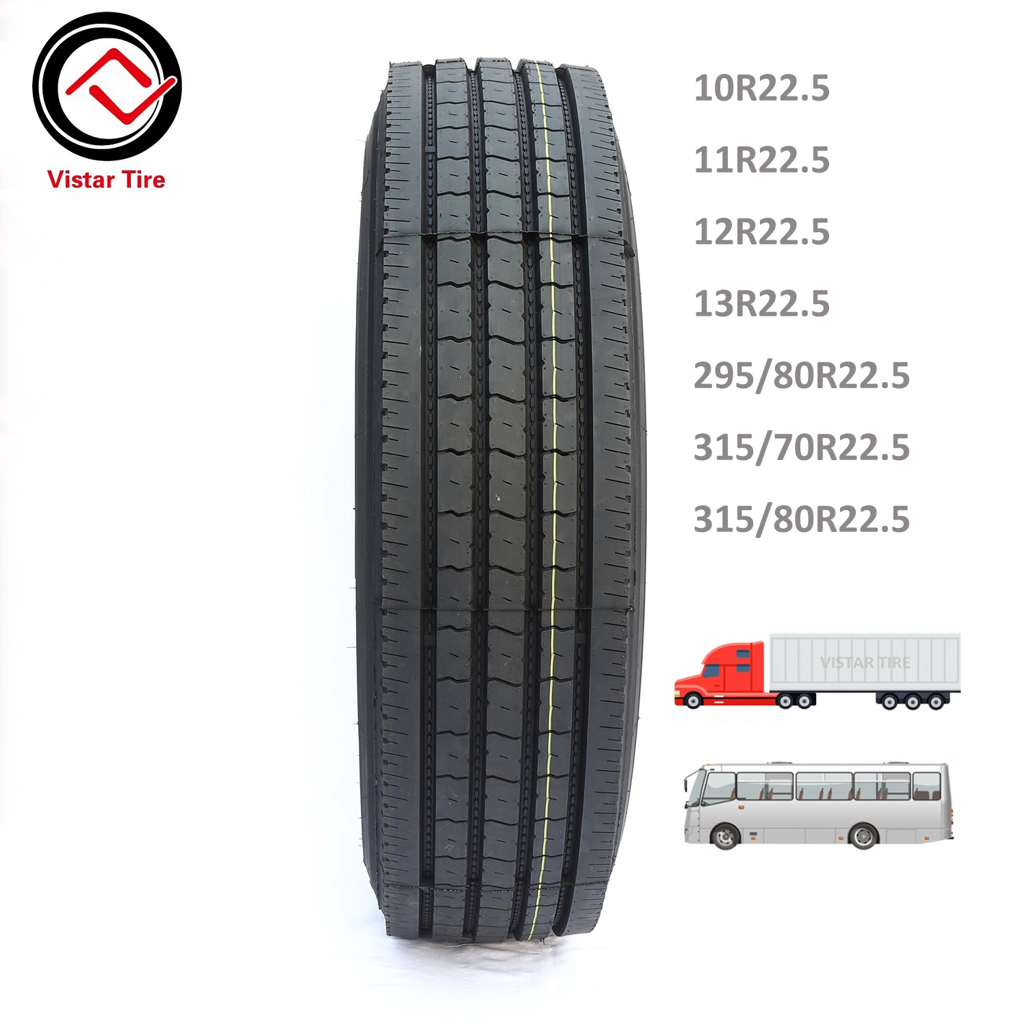 Neumático radial de camión y autobús de ruedas delanteras 295/80r22.5