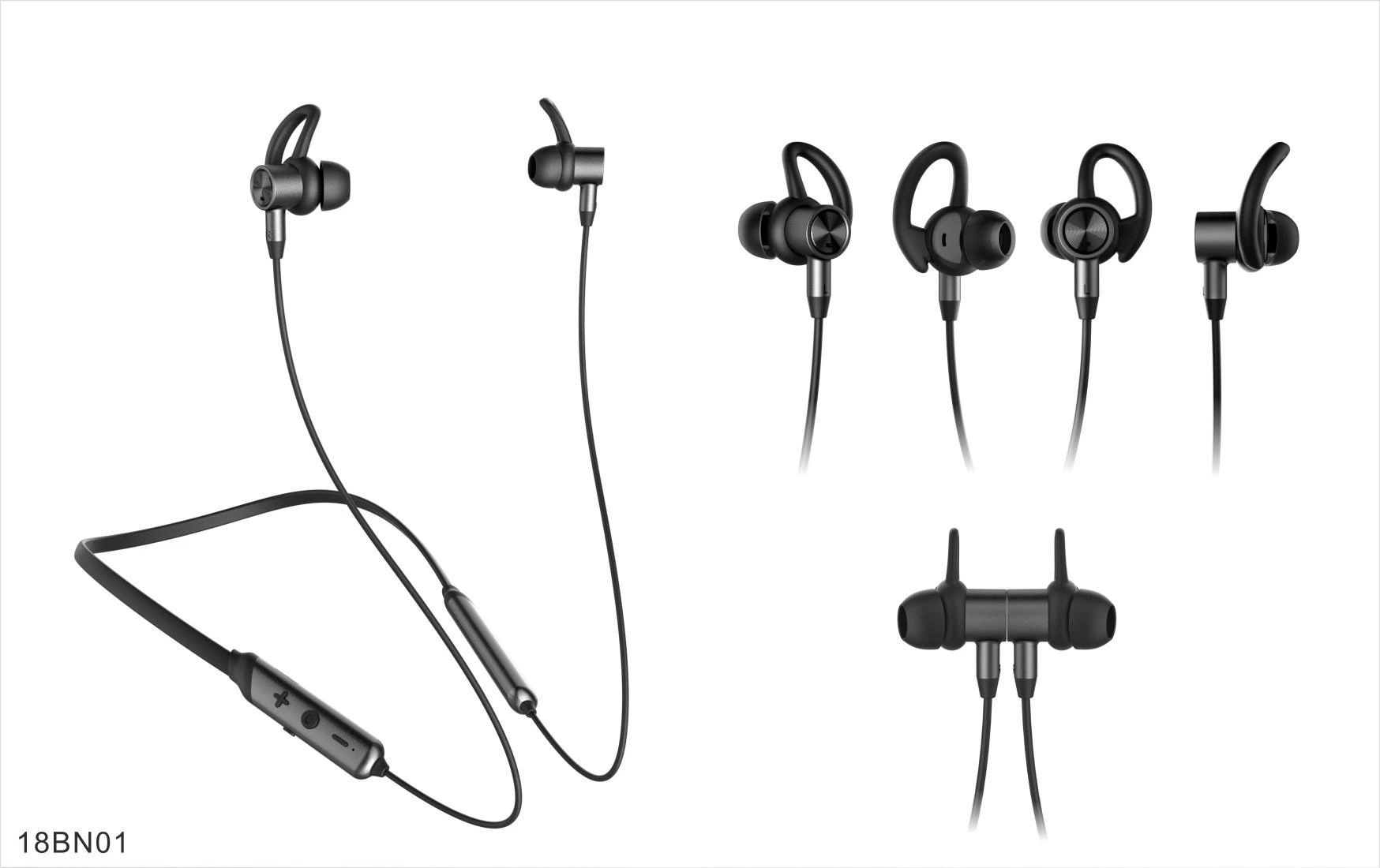 سماعات الأذن بتقنية البلوتوث 5.0 وحزام عنق للرياضات الخارجية