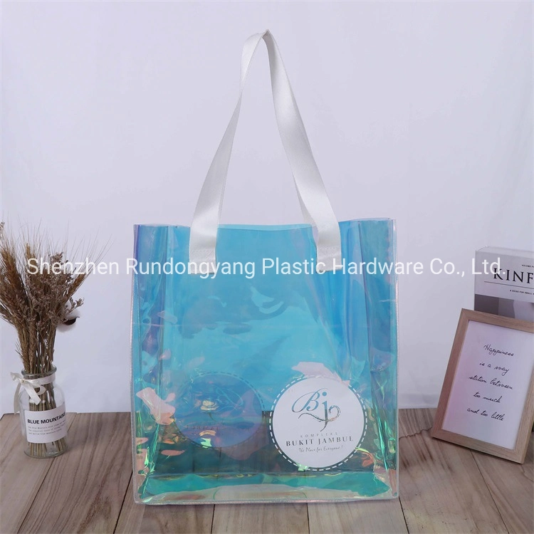 Popular Recycled Custom Logo Plastic PVC Transparent Bag PVC Tote Bag Stand up Pouch