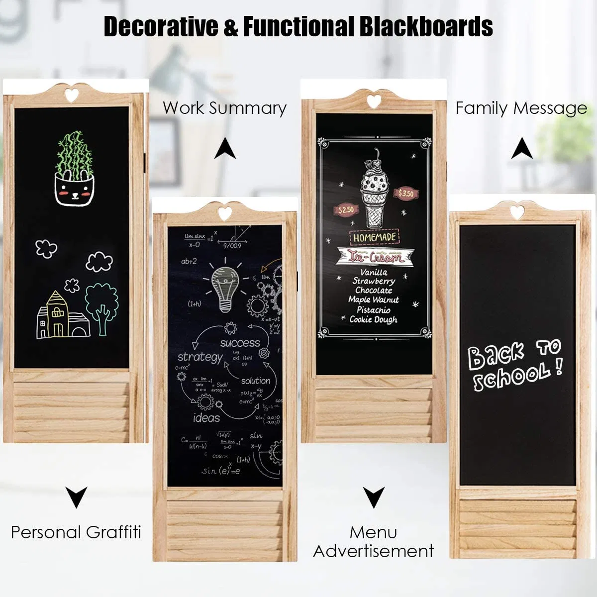 Складной экран с делителем для гостиной с Blackboard