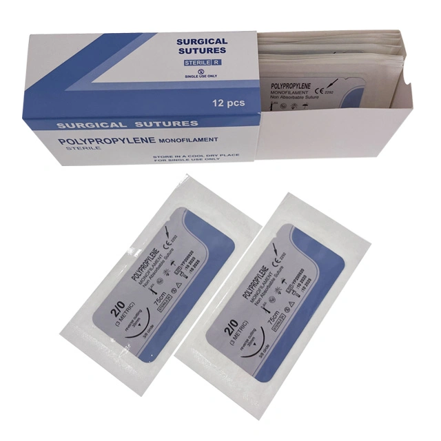 Surgical Sutures Medical Polyglactin 910 PGA Pgar Absorbable Surgical Suture with Needle