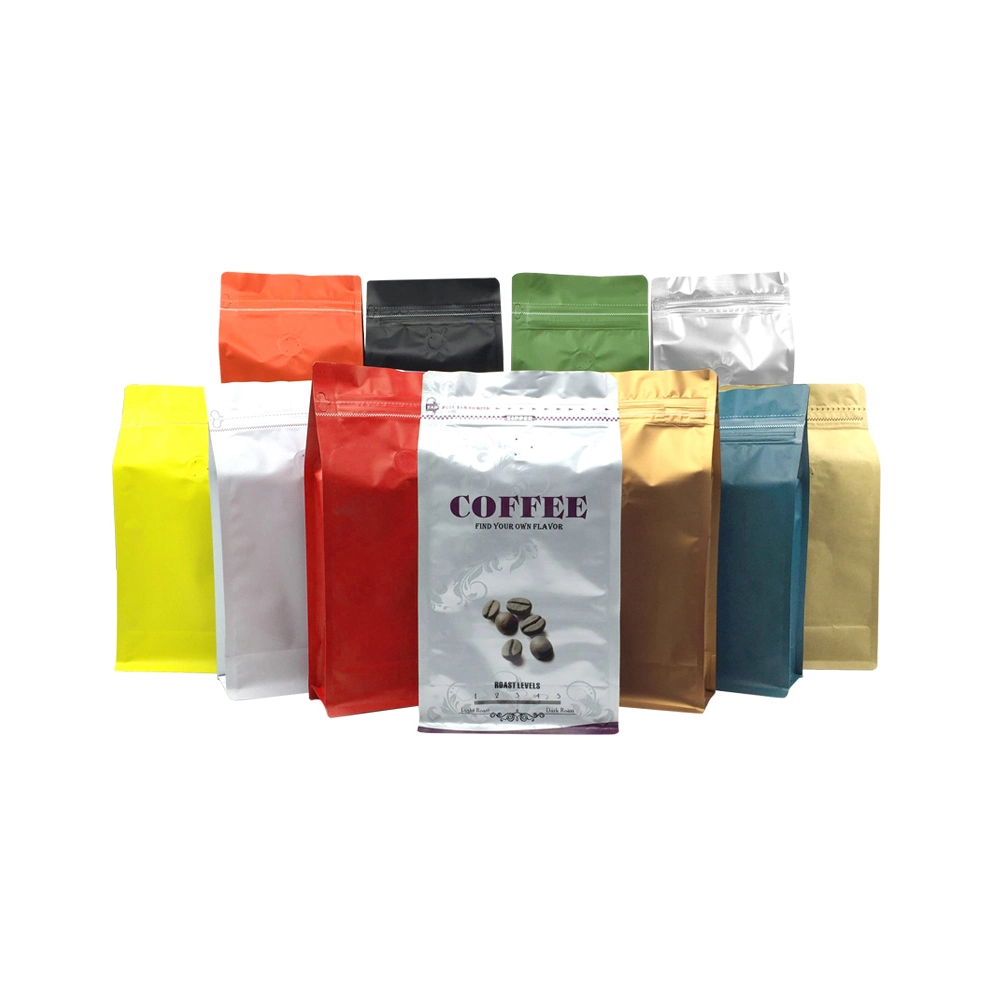 Custom Logo Resealable Pouch Coffee Bag with Valve