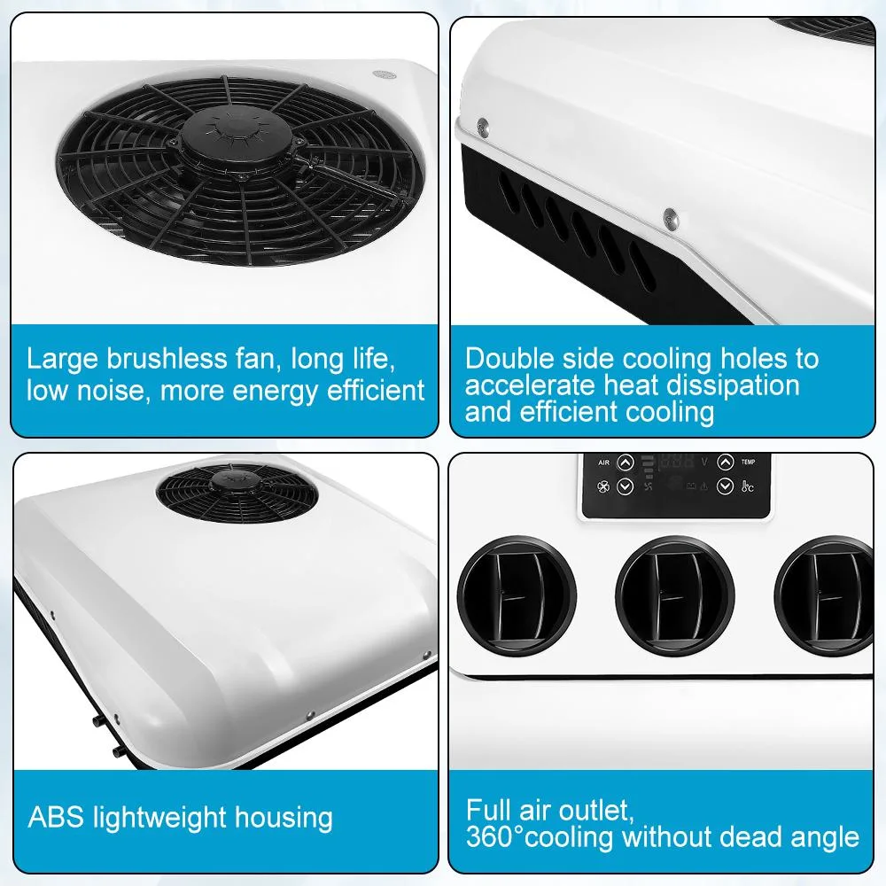 Ar condicionado AC de 12 Volts para RV Caravan Bus Refrigerador da máquina