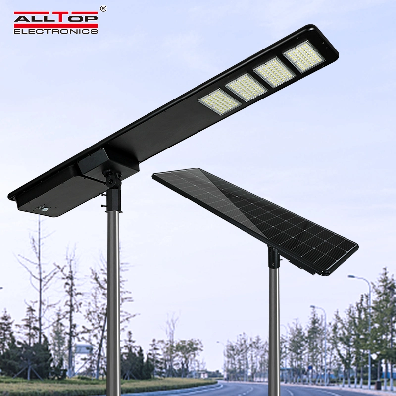 Precio al por mayor 200W 300W 400W lámparas solares LED de exterior de la carretera del sensor de movimiento en una sola calle la luz solar