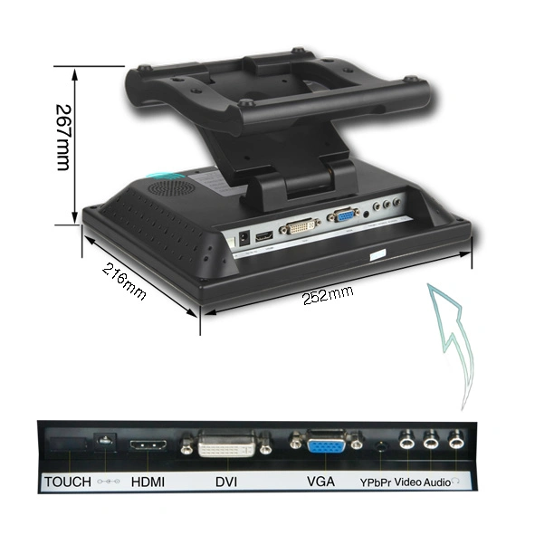 800 X 600 AV/VGA/вход HDMI ЖК сенсорный экран 10,4 дюйма складными 4: 3 ЖК монитор