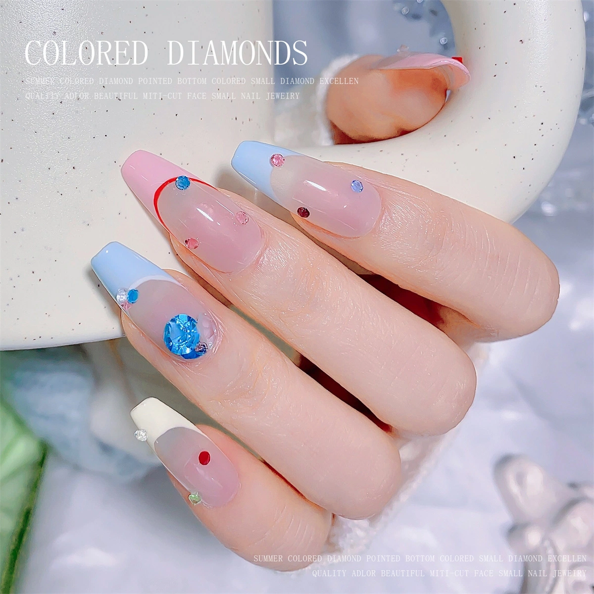 Nail Art Decoration Nail Glass Micro Diamond Rhinestone Nude Diamond Transparent Ab Rhinestone Wholesale/Supplier