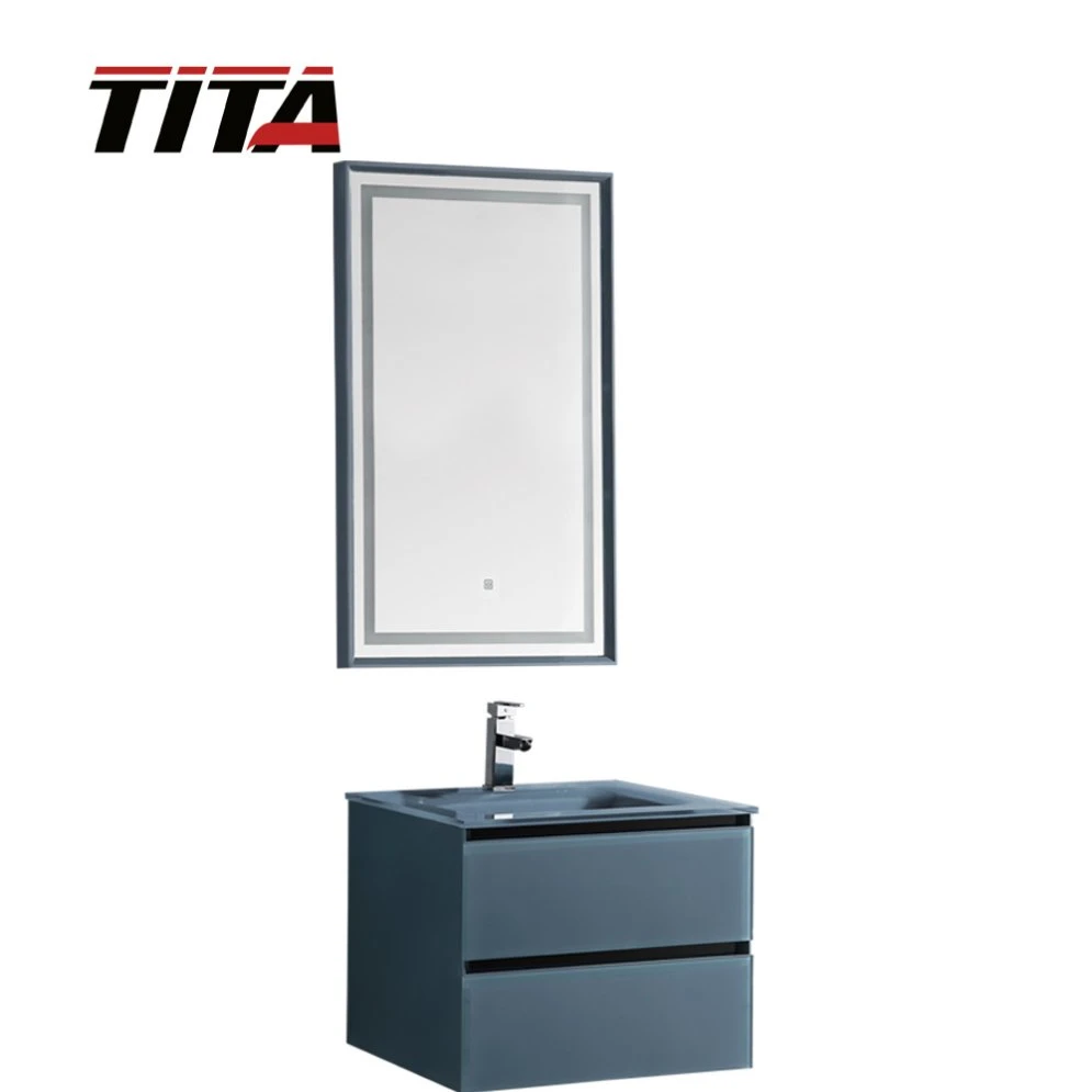 Alto brillo pintura cuarto de baño Lavabo con espejo LED TM8308-80