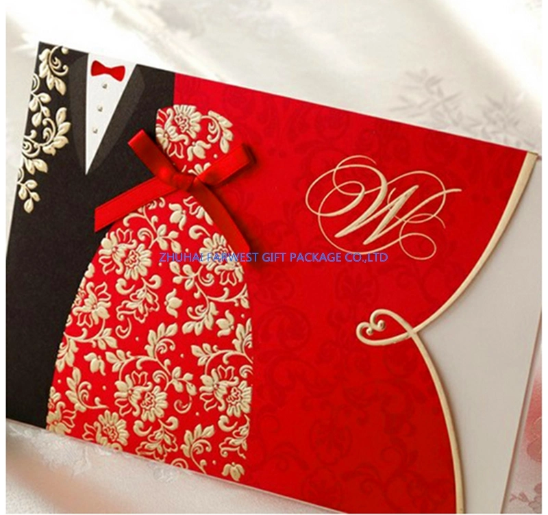 Hot Sale Wedding Invitation Cards with Envelope Custom Printed OEM Wholesale Good Quality in Factory Price