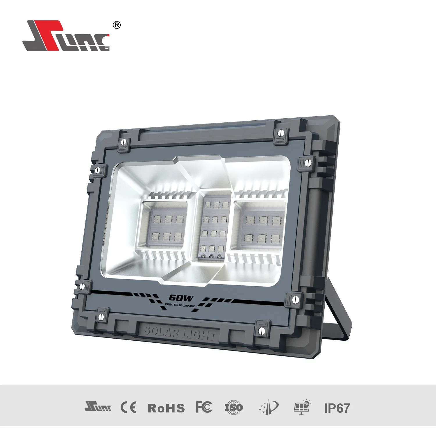 Sunc 60W 100W 200W 300W 500W 800W Solar Powered IP65 Outdoor High Brightness High Lumen Energy Saving Aluminum RGBW Solar Flood Lighting with Musical Rhythm