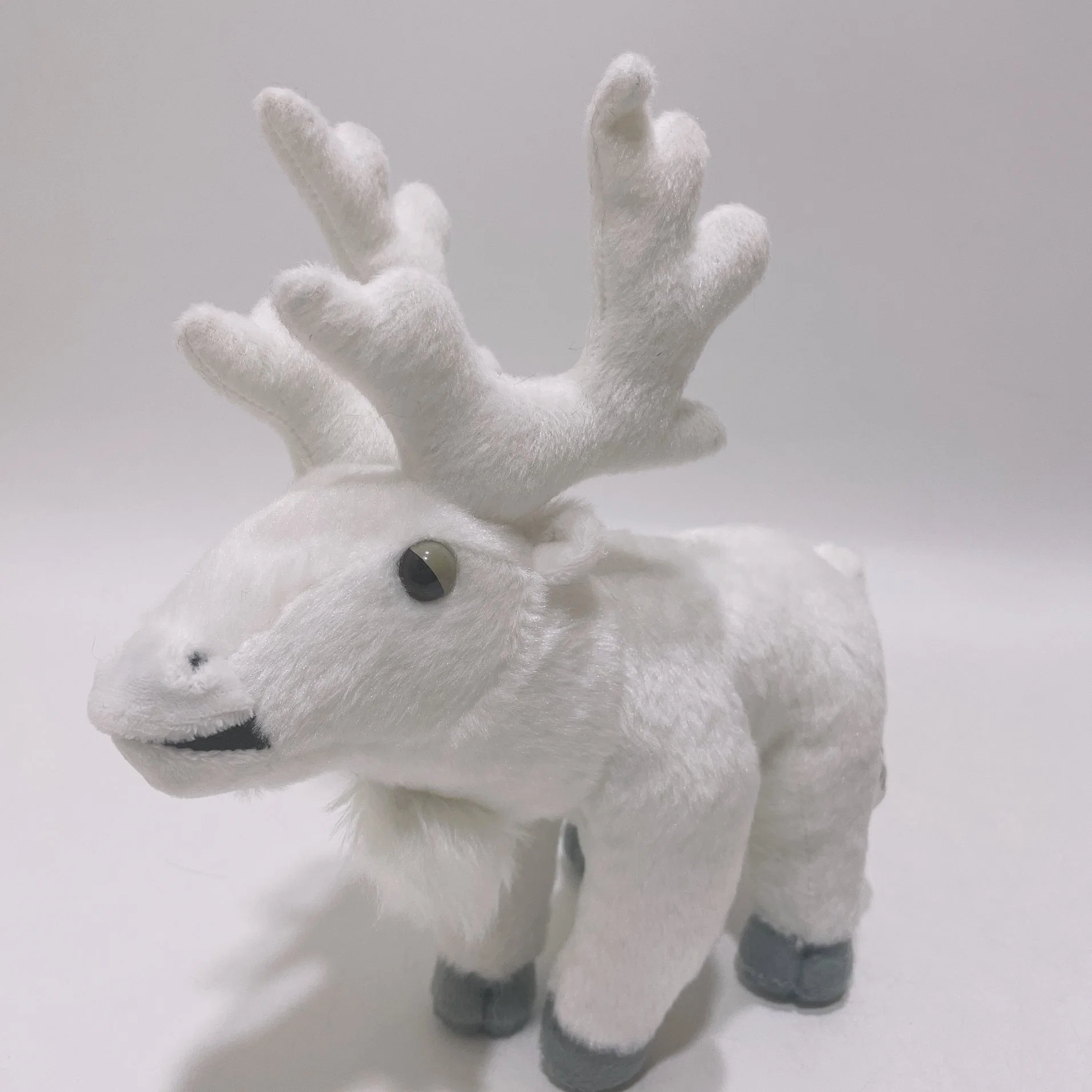 20 Cm Lifelike Stuffed White Standing Deer Toy Perfect Plush Item for Home Decoration & Promotion