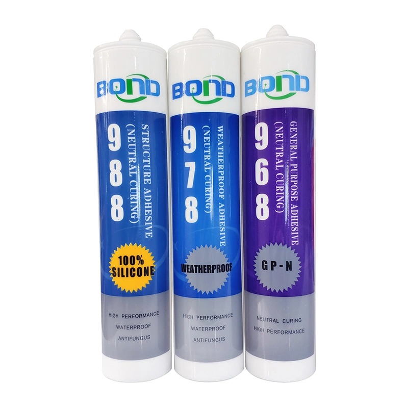 Waterproof Weatherproof Outdoor Clear Transparent Color 100% Structural Acetic Acrylic Silicone Sealant for Bathroom Windows Aquarium Glass Wood