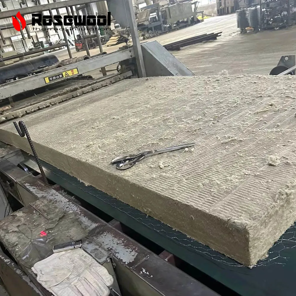 Schallabsorption Baumaterial Rockwool Dämmplatte mit Rohstoffen Basalt