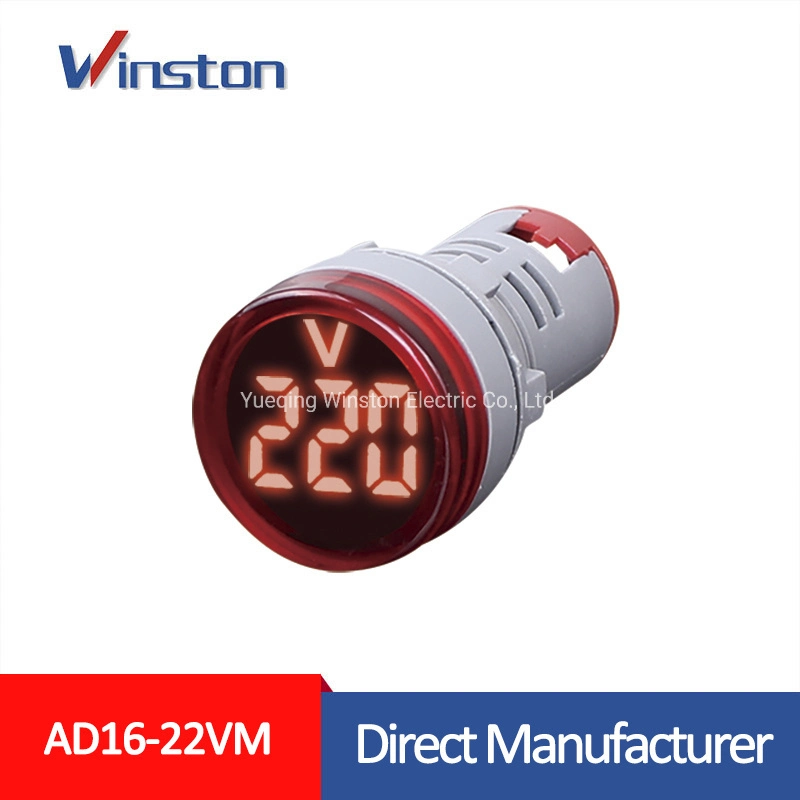 Ad16-22vm 22mm AC 20V-500V LED Light Digital Voltage Meter Voltmeter Indicator