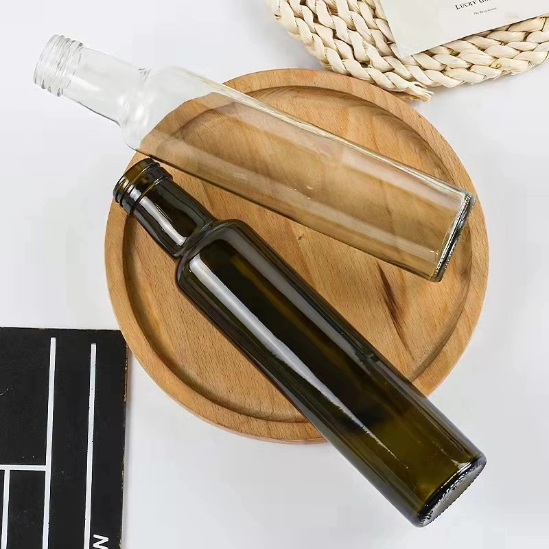 Food Grade 100ml frasco de vidrio de color marrón oscuro de Plaza de la botella de aceite de oliva