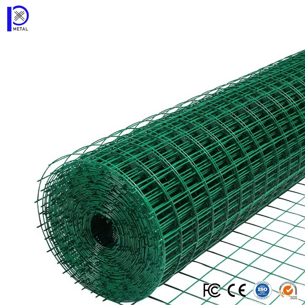 Cable soldado de acero galvanizado de 10,6 X 10,6 mm de Pengxian China Vendedores malla de alambre soldada recubierta de vinilo negro utilizada para 4 ESGRIMA de alambre soldado FT